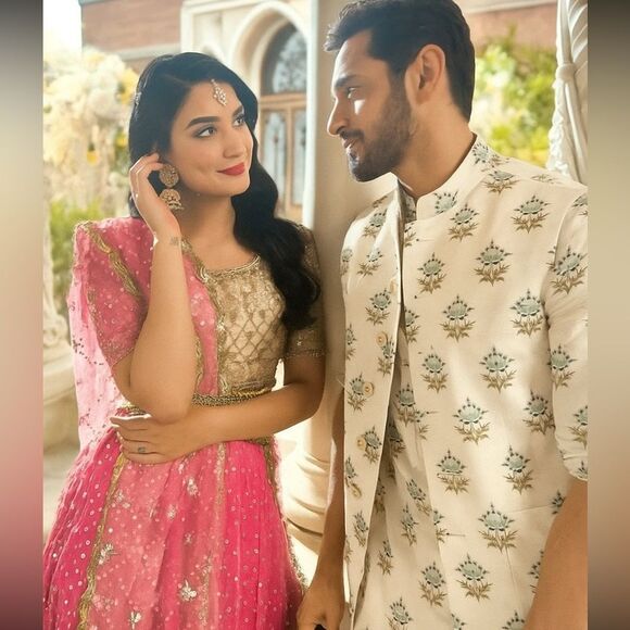 NOMI ANSARI AUTHENTIC LUXURY PAKISTANI DESIGNER COUTURE DRESS - Picture 3 of 16